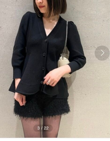 SNIDEL 美品 ペプラムニットカーデプルオーバー