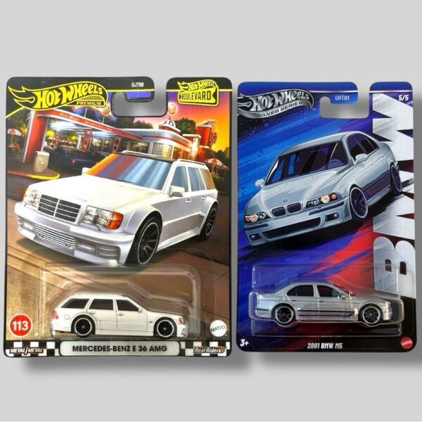 ホットウィール MERCEDES-BENZ E36 AMG メルセデスベンツ E36 AMG + BMW M5 E39