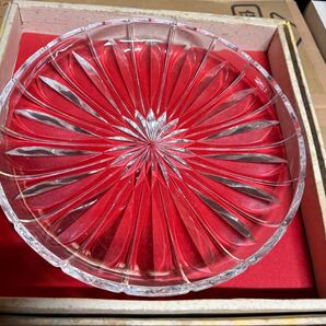昭和レトロ 石塚硝子 アデリアンゴールド ガラス丸皿 26cm