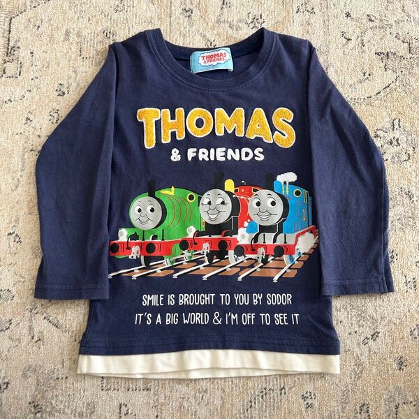 THOMAS & FRIENDS 長袖カットソー 90cm ネイビー Tシャツ 長袖Tシャツ