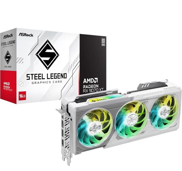 【新品】ASRock Steel legend RX 9070 XT 16G White AMD Radeon グラフィックボード