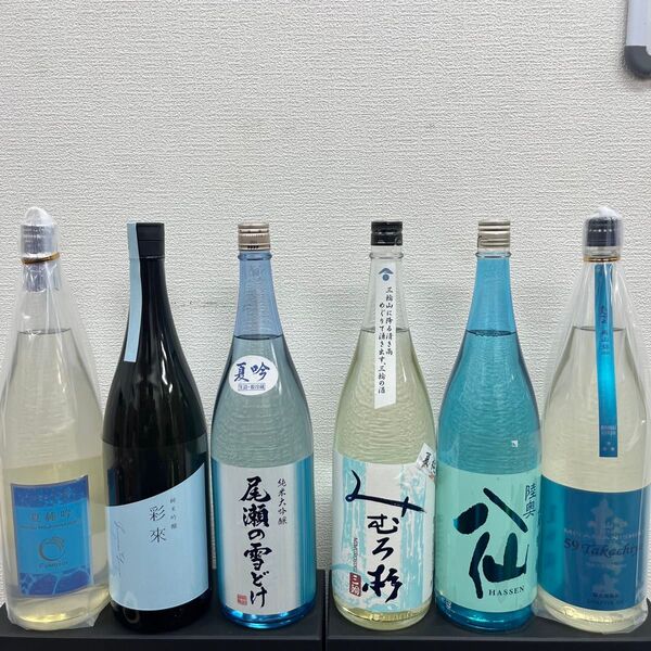 H8 夏酒一升瓶6本セット 各蔵の最新詰め又は飲み頃のお酒