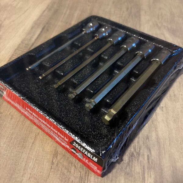 スナップオン Snap-on 3/8sq ボールヘックス ビット ソケットセット 206EFABLM ロング ミリサイズ