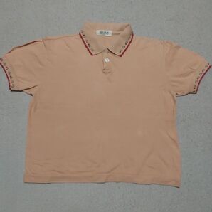 CA C'EST CA 刺繍入り半袖ポロシャツ 90年代 レトロ 日本製 ポロシャツ 半袖 ポロ 半袖ポロシャツ 鹿の子