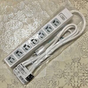 【新品未開封】 BUFFALO 7ポート電源タップ 雷ガード 固定マグネット付