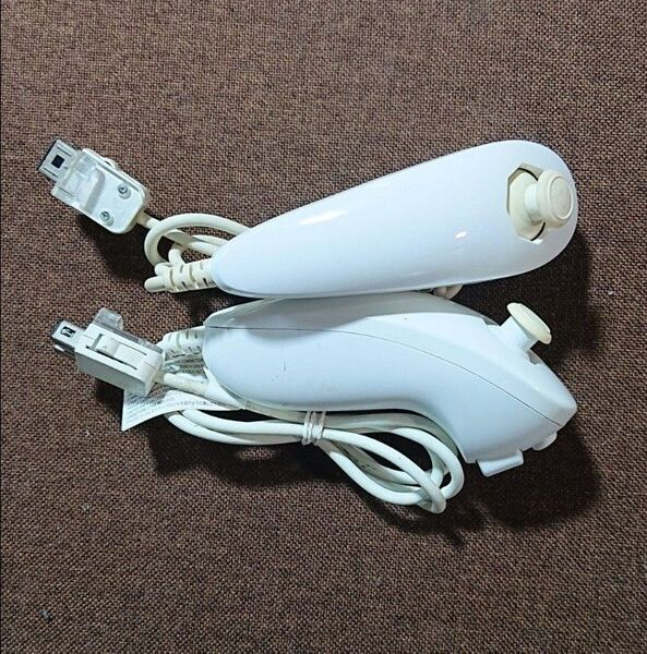 Wii WiiU ヌンチャク 白 ホワイト 2個セット ニンテンドー純正品
