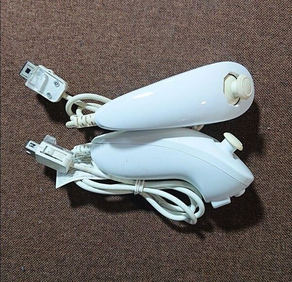 Wii WiiU ヌンチャク 白 ホワイト 2個セット ニンテンドー純正品