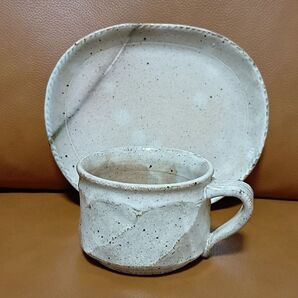 カップ&ソーサーセット 陶器 ベージュ