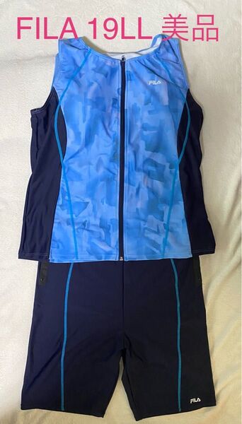 フィラ FILA フィットネス水着 レディース水着 ジップアップセパレート タンキニ 19LL 美品