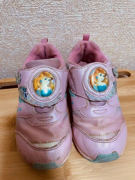 靴 18cm プリンセス ピンク アリエル スニーカー 女の子向けスニーカー 子供用靴