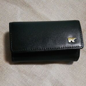 ゴールデンベア キーケース 小銭入付 本革 牛革 ダークグリーン 緑