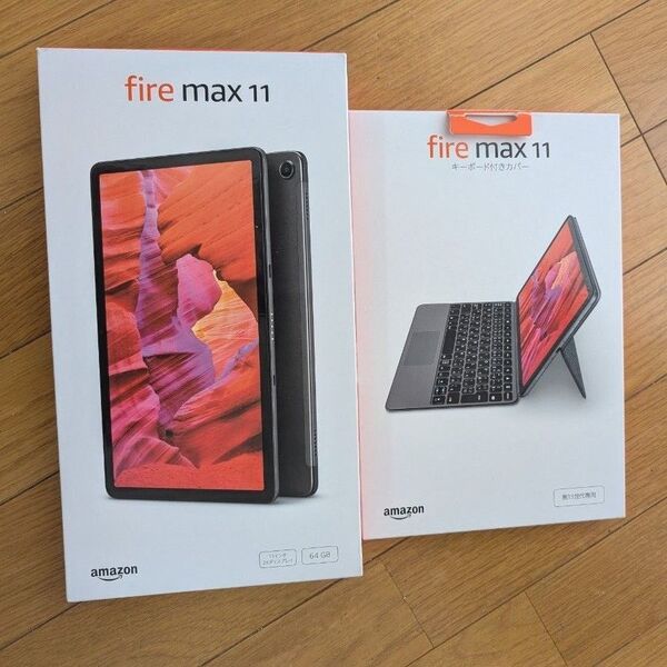 amazon Fire Max 11 64gb本体と純正キーボード付きカバー