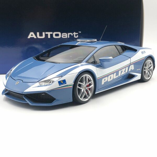オートアート 1/18 ランボルギーニ ウラカン LP610-4 ポリスカー ミニカー