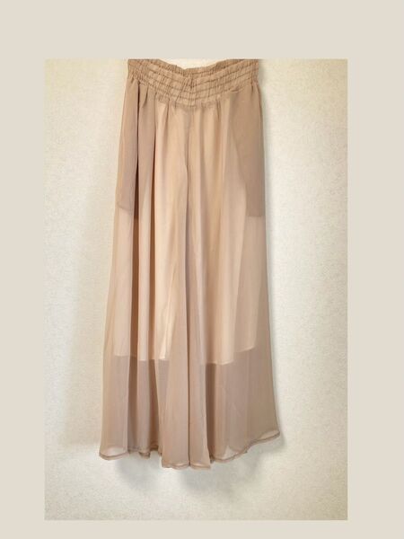 新品タグ付き Shelley ベージュ チュール ガウチョパンツ