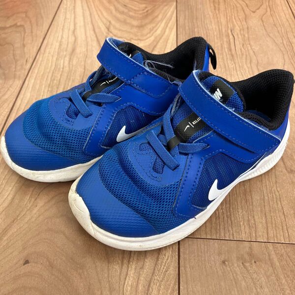 NIKE キッズ スニーカー ブルー マジックテープ