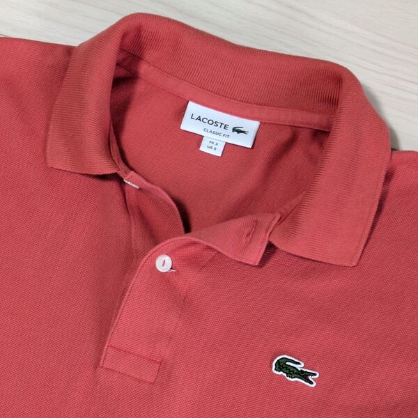 LACOSTE ポロシャツ オレンジピンク メンズ M