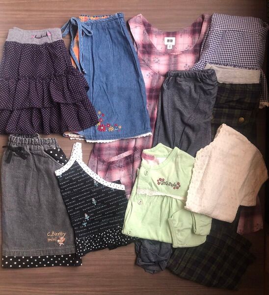 ② used ブランド 120 女の子 春 夏 子ども服 スカート 半袖 トップス ワンピース カーディガン ズボン 女子 セット