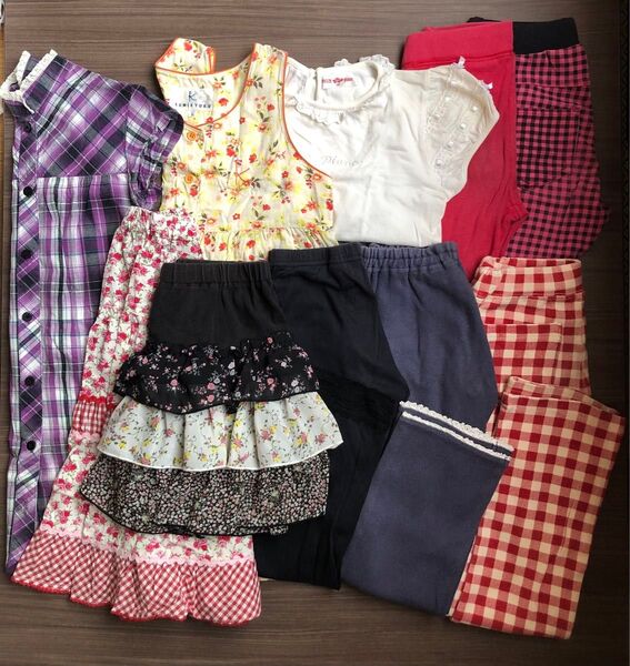 ① used ブランド 120 女の子 春夏 子ども服 ワンピース スカート 半袖 トップス シャツ カーディガン ズボン セット