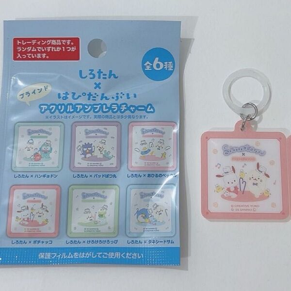 サンリオ しろたん はぴだんぶい アクリル アンブレラチャーム ポチャッコ 1点