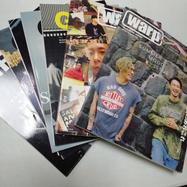 雑誌セット GRIND グラインド 5冊 + WARP ワープ 2冊 計7冊 表紙 Kj 降谷建志 Dragon Ash 窪塚洋介