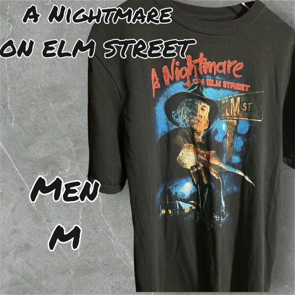 A NIGHTMARE ON ELM STREET エルム街の悪夢 メンズ半袖Tシャツ M 黒 古着