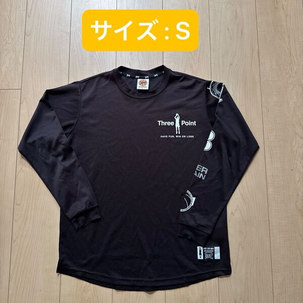THREE POINT 3PT ロングTシャツ ブラック Sサイズ スリーポイント