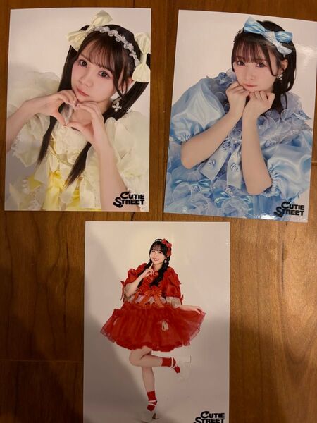 アイドル 生写真 3枚セット トークポート キュースト ふーりー みゆ 佐野愛花 cutie street キューティーストリート