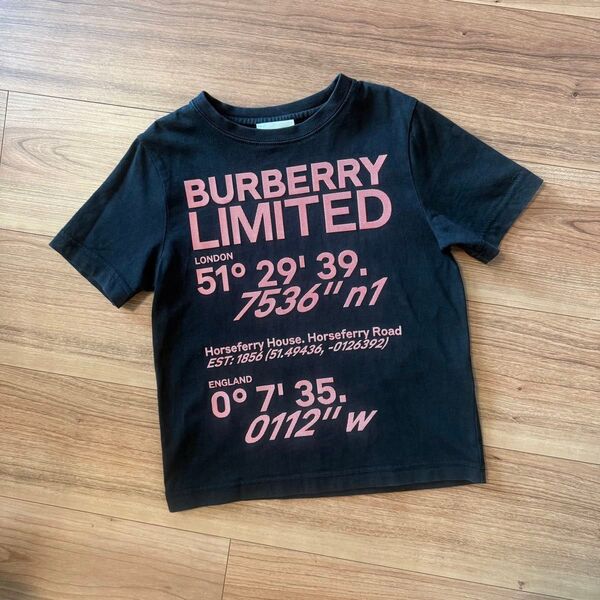 バーバリー Tシャツ 104cm BURBERRY 現行タグ 100 半袖Tシャツ ブラック