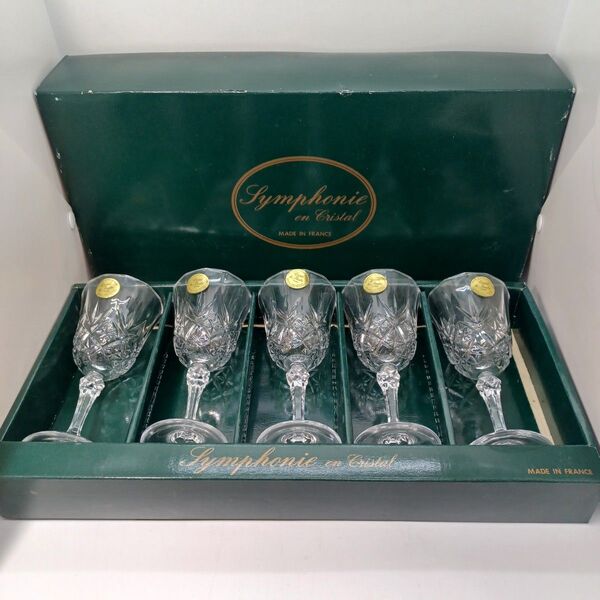 【新品】Symphonie en Cristal クリスタルグラス5個セット