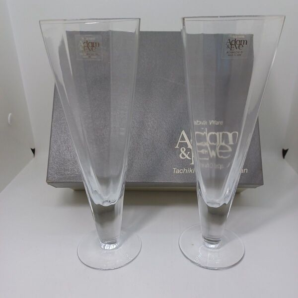 【新品】Adam&Eve(アダム&イブ) ロング グラス シャンパン 2個セット