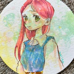 手描きイラスト:原画 創作女子 オリジナル ドローイング2
