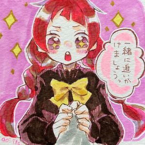 台詞【80】手描きイラスト:オリジナル 創作 原画 イラストカード