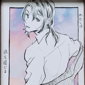 欠片【11】手描きイラスト:額付 オリジナル 原画 創作男子