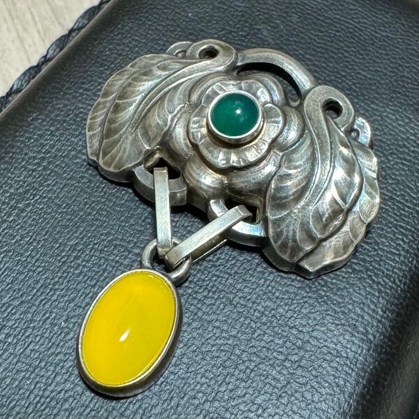 【希少】GEORG JENSEN 2008 ヘリテージ ブローチ 925S ジョージジェンセン シルバー 925