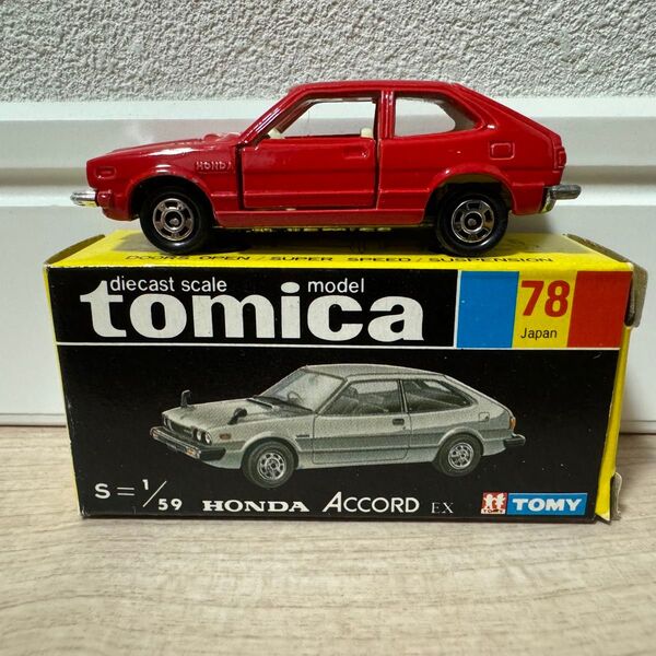 【希少】トミカ 黒箱 78 HONDA ACCORD EX 当時物 絶版