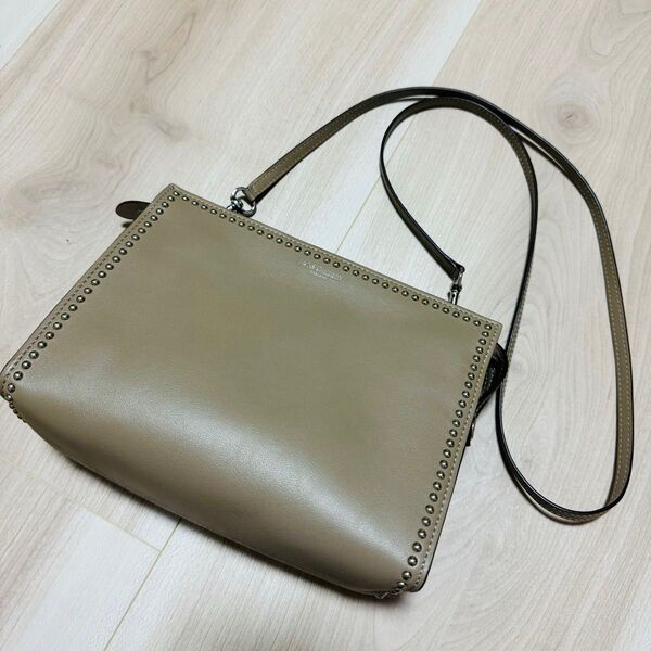 J&M DAVIDSON ELLIS WITH STUDS ショルダーバッグ レザー