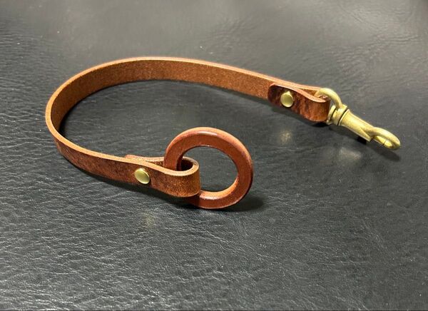 革リングストラップ 本革 ハンドメイド