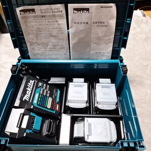 マキタ40vバッテリー4Ah3個、高速充電機、ケース