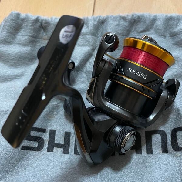 シマノ ソアレXR 500SPG 夢屋カスタム センシティブショートハンドル 30mm + ヴァンキッシュドラグノブ ジグ単専用機