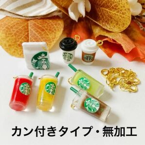 6個セット ミニチュアチャーム ハンドメイド ドリンク カフェ(在庫1)