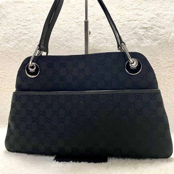 GUCCI グッチ GGキャンバス レザー トート ワンショルダーバッグ