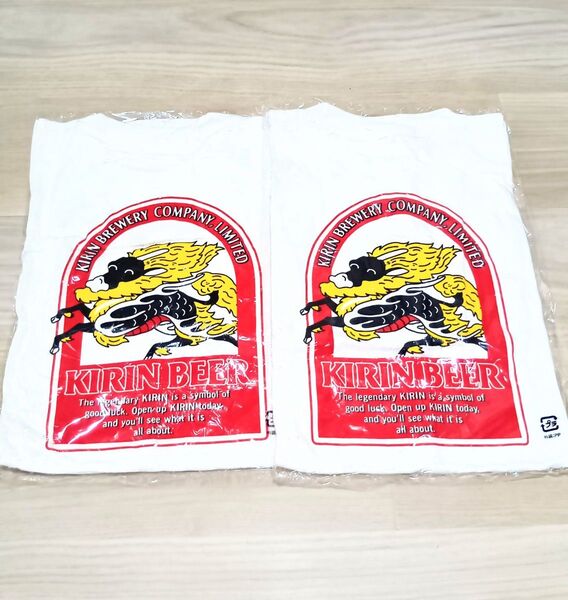 キリンビール Tシャツ 2枚セット Lサイズ バックプリント 半袖 レトロ