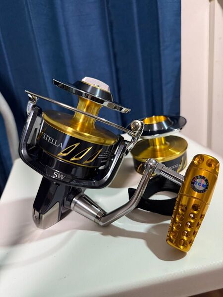 シマノ(SHIMANO) リール 13ステラ SW30000 機関良好 CCMハンドルノブ 替えスプール付き 美品