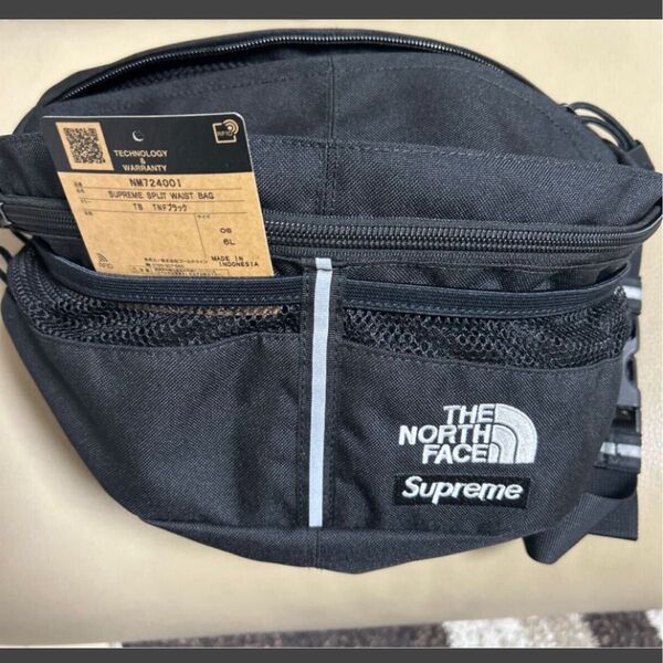 タグ有 THE NORTH FACE ノースフェイスシュプリーム ボディバッグ ウエストバッグ ウエストポーチ ブラック