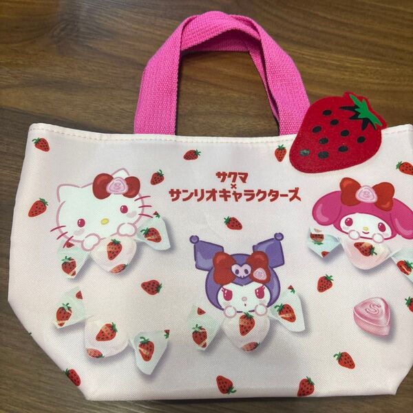サクマ×サンリオキャラクターズ ミニトートバッグ ピンク