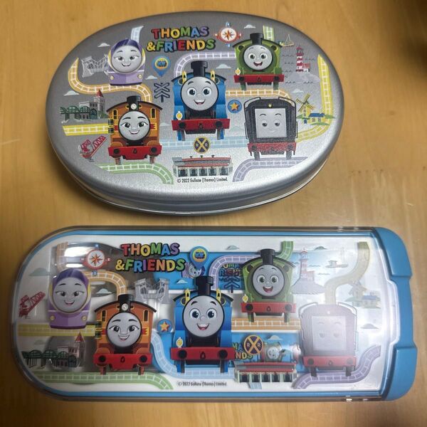 中古 トーマス ランチボックス お弁当箱 アルミ スケーター カトラリーセット 保育園 幼稚園
