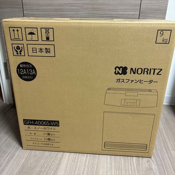 新品・未開封 NORITZ ガスファンヒーター GFH-4006S-W5