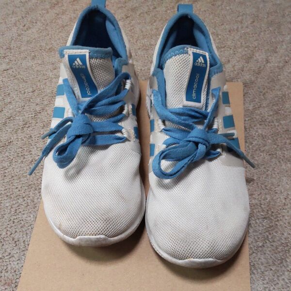 adidas climacool スニーカー 25㎝ ホワイト×ブルー