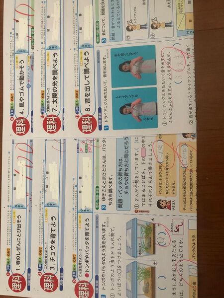 小学3年生 理科(教科書 東京書籍)カラーテスト 光文書院 1年分 原本(2.4.7.8.9)