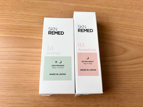 SKNREMED スキンリメド ピールケアセラム30ml、レチノダーマクリーム20g